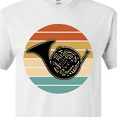 thumbnail image 4 of Inktastic French Horn Retro Music Sunset T-Shirt, 4 of 5