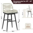 thumbnail image 6 of MEISSALIVVE Set of 2 Rattan Swivel Bar Stools, 30" Counter Height with Woven Rope Back, Cushioned Patio Bar Chairs for Kitchen, Garden, Beige, 6 of 7
