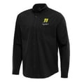 thumbnail image 2 of Men's Antigua  Black Denny Hamlin Flight Woven Tri-Blend Long Sleeve Button-Down Shirt, 2 of 3