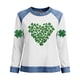 thumbnail image 2 of TaTaai Women's Spring Holiday Blouse Long Sleeve Round Neck St. Patrick's Day Patchwork Design Irish Festival Casual Top Gift, 2 of 5