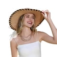thumbnail image 3 of Chapeau Fedora Chapeau Rigide avec Visière Rétractable Chapeau de Camping pour Femmes Chapeaux pour Femmes Chapeaux pour Femmes Chapeau de Plage pour Femmes Chapeau Extérieur pour Femmes Sombrero Imperméable Été Fedora Grand Bord Chapeau de Soleil, 3 of 4