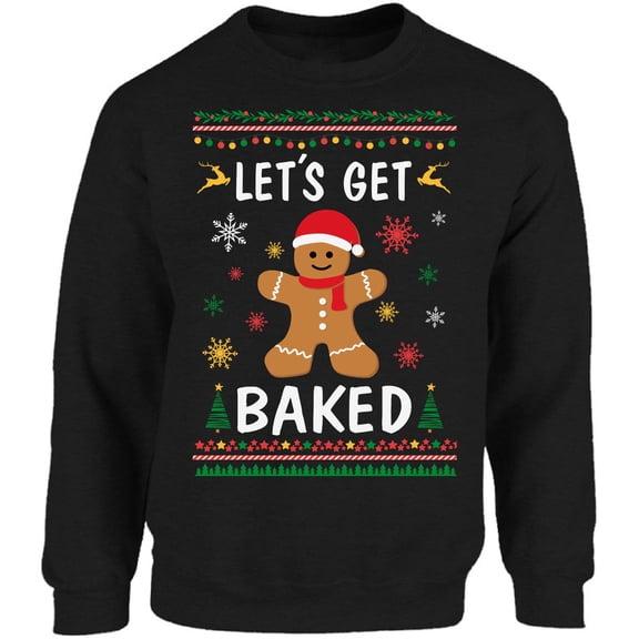 Christmas Gingerbread Unisex Sweatshirt Christmas Sweater for Her Him - S M L XL 2XL 3XL 4XL 5XL Xmas Graphic Tee - Women Men Crewneck Funny Xmas Holiday Gift