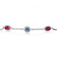 thumbnail image 2 of Gem Stone King 925 Sterling Silver Bracelet Created Ruby Persian Blue Moissanite (1.50 Cttw), 2 of 4