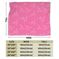 thumbnail image 3 of DouZhe Ultra-Soft Micro Fleece Lightweight Flannel Bed Blanket, Pink Doodle Background Print Cozy Warm Throw Blankets, 60"x50", 3 of 7