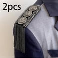 thumbnail image 3 of 1 par de broches con borlas y charreteras vintage de moda para ceremonias 88 cm, 3 of 8