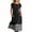 Black, variant on 2026 Summer Womens Dress Button Front Short Sleeve Shift Midi Dress with Satin Stripe Hem & Side Pockets