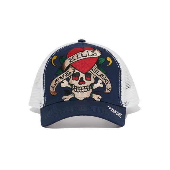 HEART SKULL TRUCKER HAT