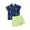 Green, variant on LMLYSoH Baby Boy's Summer Clothes Sets Short Sleeve Dinosaur Print T-shirt Top Solid Color Shorts Set