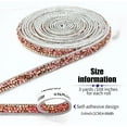 thumbnail image 2 of Red Sparkle Rhinestone Strips,Rhinestone Ribbon Self,Diamond Ribbon Sticker Roll,Glitter Bling Crystal Tape,Shiny Resin Diamond Belt,for Crafting Clothes Shoes DIY Art Decoration 6 Yards, 2 of 7