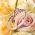 thumbnail image 3 of Infinity Loop Minimalist 0.50 Carat Round Cut Morganite Engagement Ring, Twisted Wedding Band in10k Solid Rose Gold, Gift For Her, Dainty Promise Ring, Anniversary Gift, 3 of 3