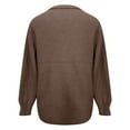 thumbnail image 4 of Womens Sweaters Cardigan Knit Button Down Light Coffee Sweaters for Women Comfort Colors Fall Outfit Winter Office Outfits for Women, 4 of 5