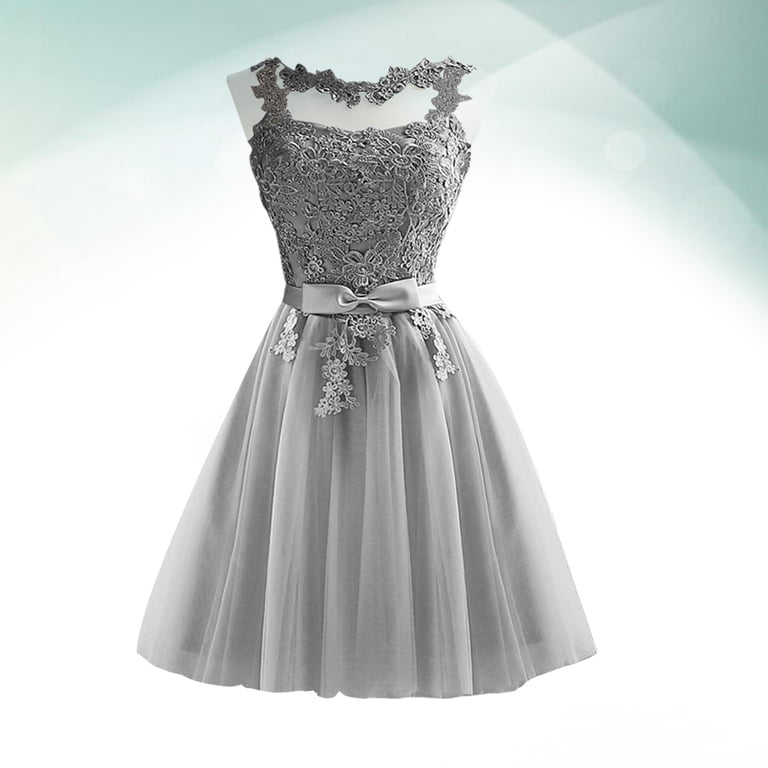 grey fitted bridesmaid dresses Junior bridesmaid dress with embroidered lace Baby dress tulle Flower –  Colibri Fashion Studio
