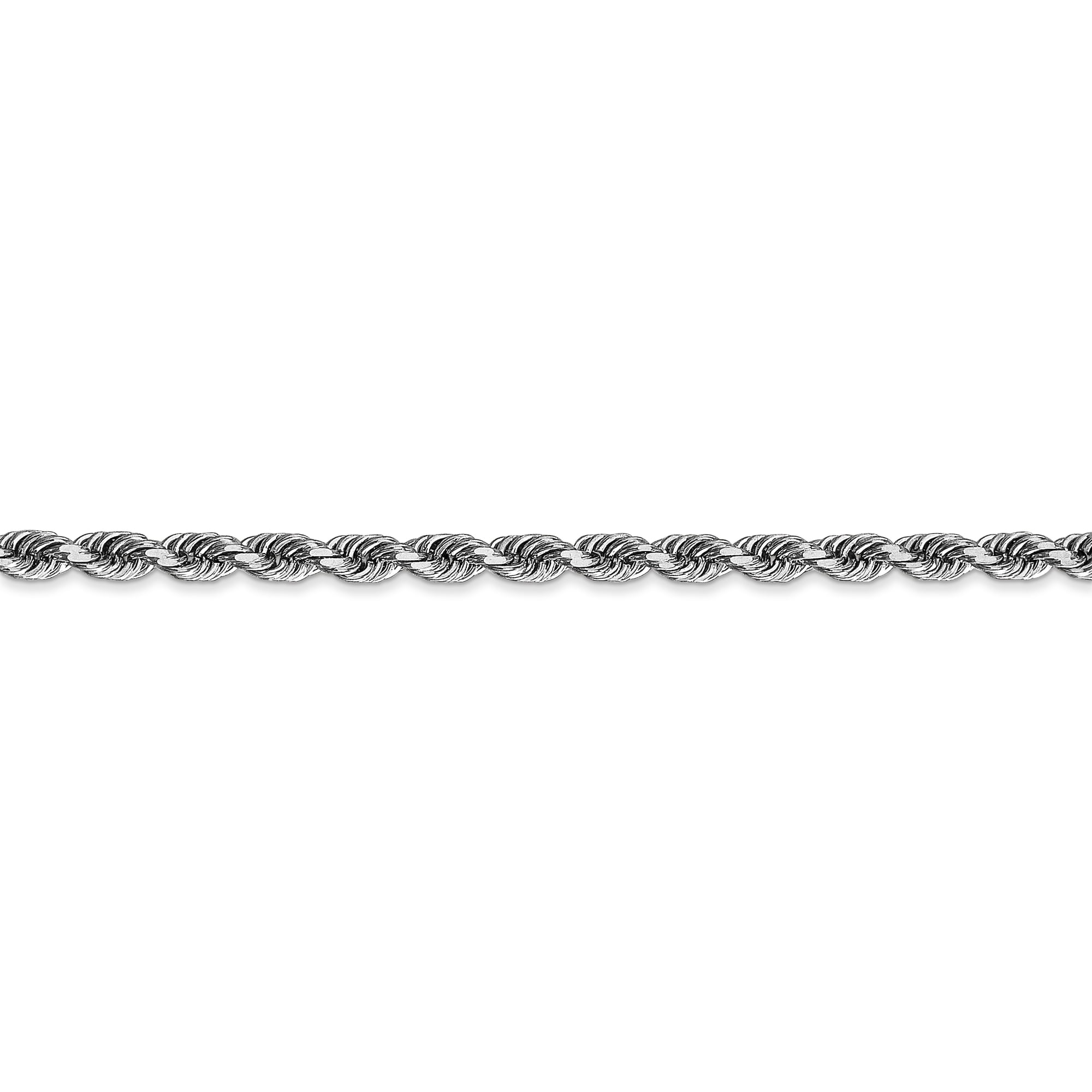 10k White Gold 3.35mm D/C Quadruple Rope Chain (Weight: 17.75 Grams,  Length: 24 Inches) - Walmart.ca