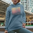 thumbnail image 2 of Kindergarten Teacher, Groovy Retro Wavy Text Merch Gift, Light Blue Hooded Sweatshirt or Hoodie, 3XL, 2 of 5