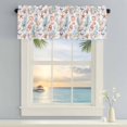 thumbnail image 2 of Window Valance for Kitchen,Watercolor Marine Life Rod Pocket Curtain Valances Short Curtains Drapes Panel,Starfish Jellyfish Coral Shell Window Treatment Topper for Living Room Bathroom Bedroom Home, 2 of 9