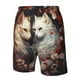 thumbnail image 4 of Balery Flower Cat Couple Traje de Baño Estilo Hawaiano para Hombre, Shorts de Secado Rápido con Bolsillos-3X-Large, 4 of 6