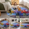 thumbnail image 6 of Spring Flowers Round Area Rug 4ft, Colorful Vases Floral Oil Painting Art Washable Non-Slip Circle Rugs for Bedroom Living Room Kitchen, Soft Non Shedding Circle Carpet for Dining Room Dorm, 6 of 9