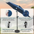 thumbnail image 6 of 7.5 Ft Outdoor Patio Umbrella, Outdoor Pergola Canopy Gazebo with Push Button Tilt and Crank System and 6 Sturdy Ribs for Garden,Deck,Backyard,Pool, Base Not Included (Blue), 6 of 7