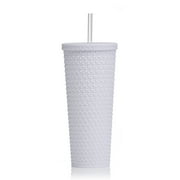 Mainstays MS 26oz Double Wall AS Plastic Textured Tumbler Arctic White