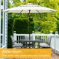 thumbnail image 4 of Aoodor 10ft. Heavy-Duty Outdoor Market Patio Umbrella White, 4 of 6