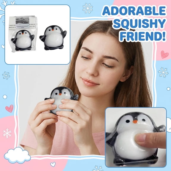Sensory Squishy toys, Squishy Stress Balls, 3X2 in, Fidget toys for , Slow Rebound, Portable Calm, Penguin Shape, 1 Pc