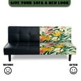 thumbnail image 4 of Xixirimido Stretch Armless Futon Cover Sofa Bed Covers Elastic Futon Slipcover Couch Cover Washable Furniture Protector, Colorful Tulip Floral, 4 of 8