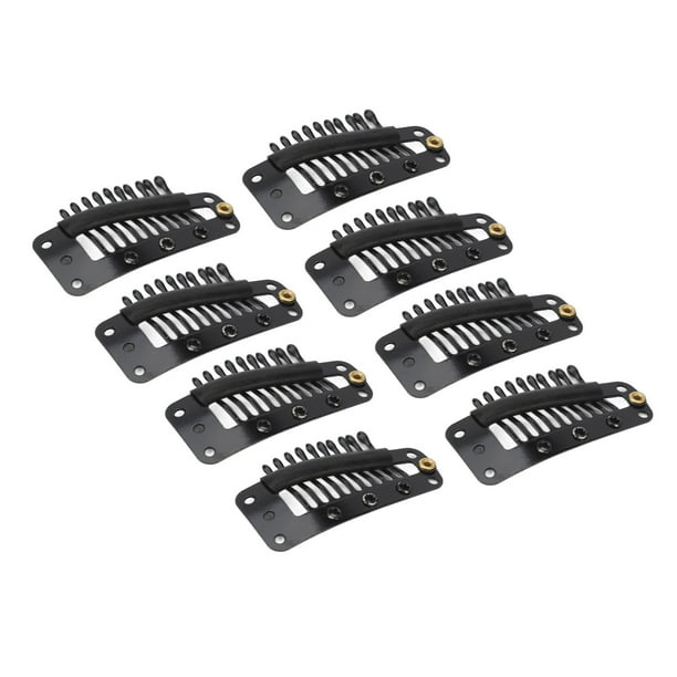 Clips para peluca de dientes, 100 clips para extensión de cabello, clips para extensión de cabello, clip para peluca, acabado de lujo