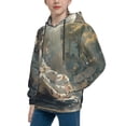 thumbnail image 2 of Kdxio Forest Meditating White Tiger Pattern Boys Athletic Unisex Boys Girls Hoodie with Pocket Sweatshirts-Medium, 2 of 6