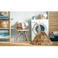 thumbnail image 2 of Ahgly Tapis de Zone Carré Lavable en Machine Jaune Orange, 4 Pieds Carré, 2 of 7