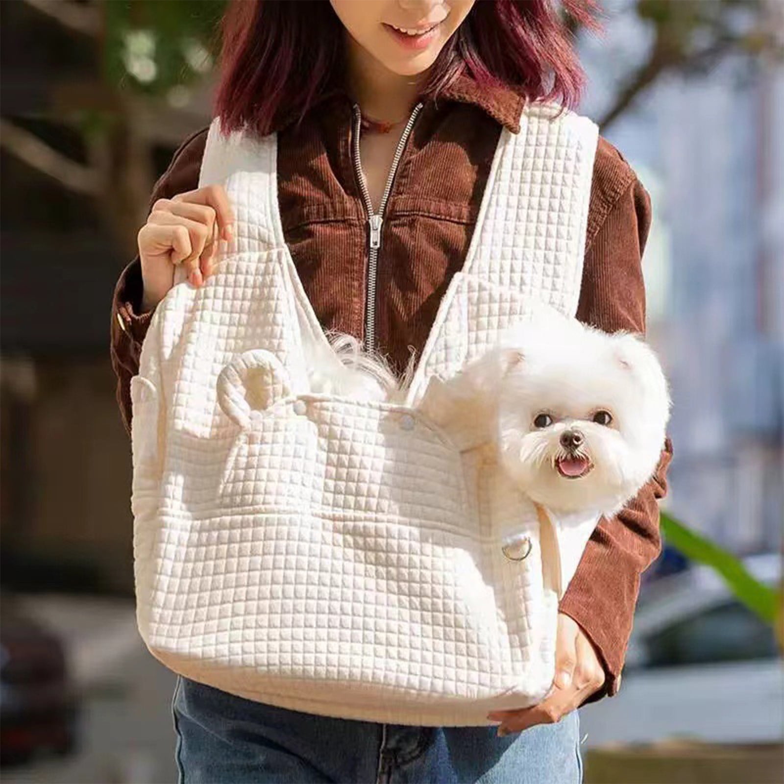 Dog Backpack Carrier for Small and Medium Dogs and Cats, Pet Travel Bag, Comfortable Riding Pet Backpack for Hiking, Outdoor Adventure, and Traveling