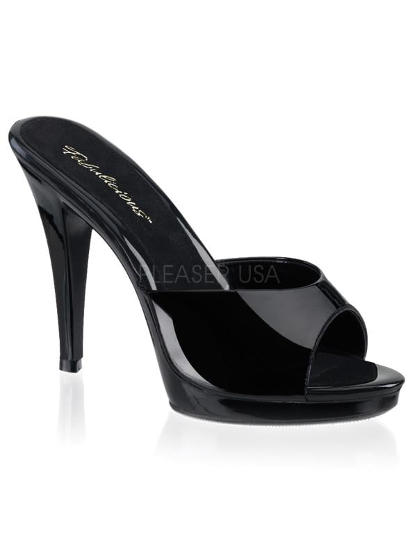 FLA401-2/B/M Fabulicious Shoes 4 1/2" Flair BLACK Size: 13 FLA401-2/B/M Fabulicious Shoes 4 1/2" Flair BLACK Size: 13