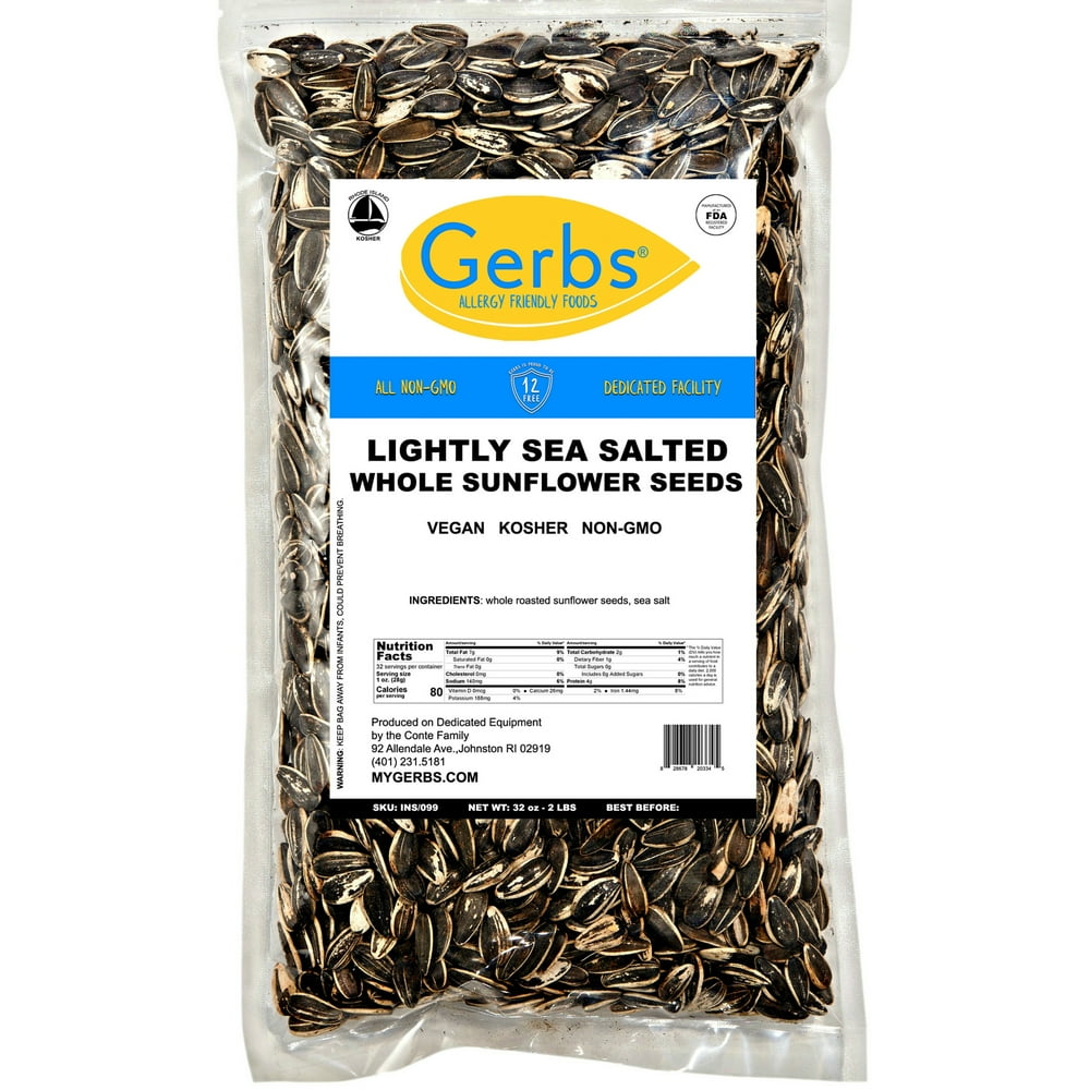 Lightly Sea Salted Sunflower Seed In Shell by Gerbs 2 LBS Top 14