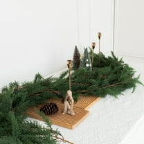 Hvmvliv 6ft Norfolk Pine Garland Artificial Christmas Garlands Green Rattan Realistic Xmas Garland for Table Fireplace Hanging Decoration Green