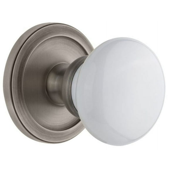 Grandeur Cirhyd_Sd_Na Circulaire Solid Brass Rose Single Dummy Door Knob - Grey