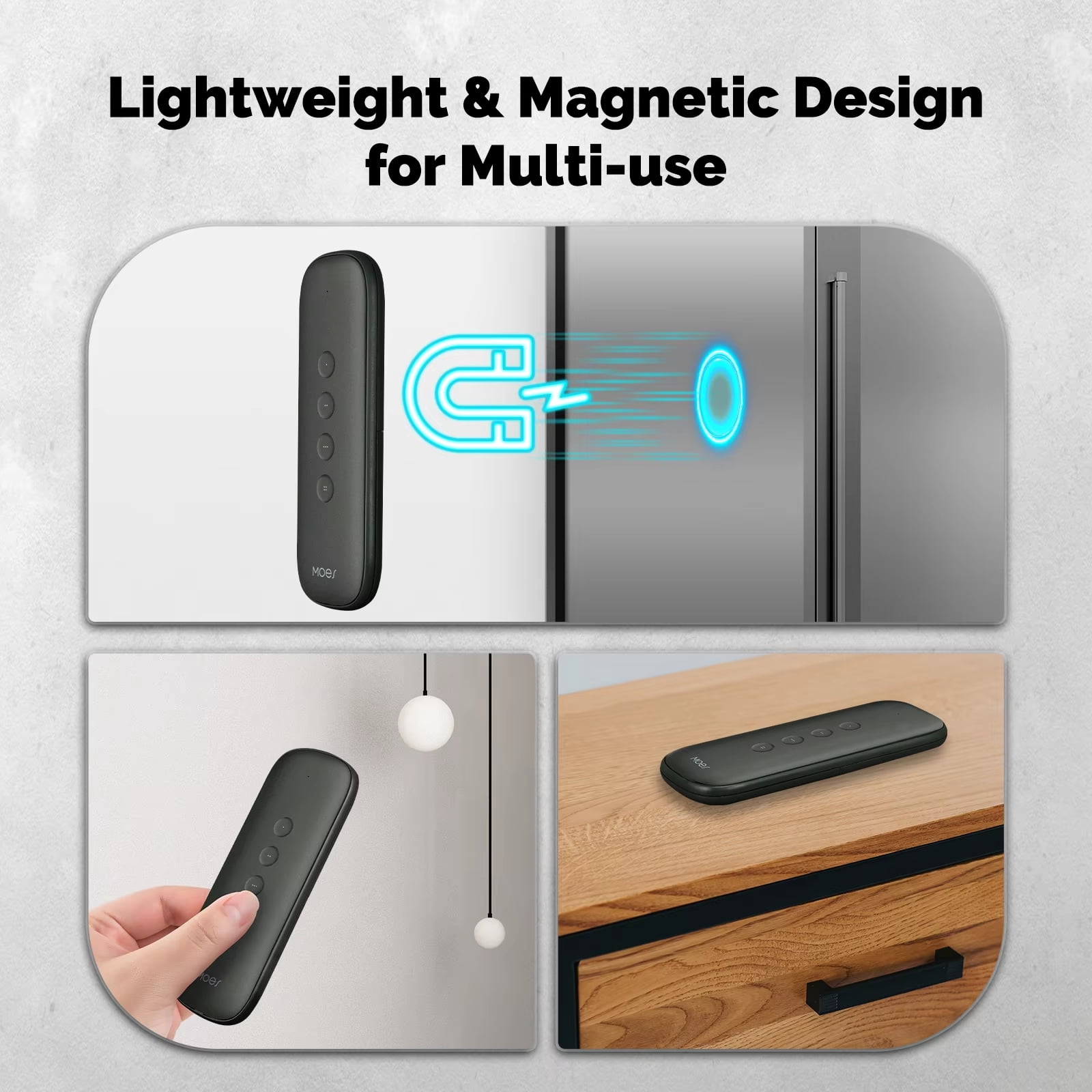 Tuya ZigBee 4-Button Smart Scene Switch | Portable Wireless Remote | 12 Scenarios, Battery-Powered for Home Automation
