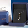 thumbnail image 5 of Gem Stone King 10K Yellow Gold and 925 Sterling Silver White Lab Grown Diamond Initial Letter Charm Infinity Pendant Necklace for Women by Keren Hanan with 18 inch Chain, 5 of 6