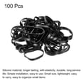 thumbnail image 3 of Uxcell 100pcs Silicone Rubber Bands Rings Non-slip Flat Black for Books Boxes Bag Wraps Black 2.2", 3 of 5