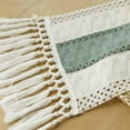 thumbnail image 2 of TETOU Sage Green Table Runner with Tassels 72 Inches Long Boho Macrame Farmhouse Table Runners for Home Decor Party Bohemian Rustic Bridal Shower Dining Decorations(12x72 Inches), 2 of 7