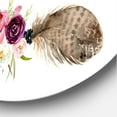 thumbnail image 3 of Designart 'Flowers and Ethnic Feathers On Native Arrows III' Bohemian & Eclectic Circle Metal Wall Art 36x36 - Disc of 36, 3 of 5