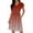 *Pink, variant on ClodeEU Women's Ombre Flutter Sleeve V Neck Cinched Waist Dress ,Solid Color Casual Midi Dress Gray,Womens Plus XL