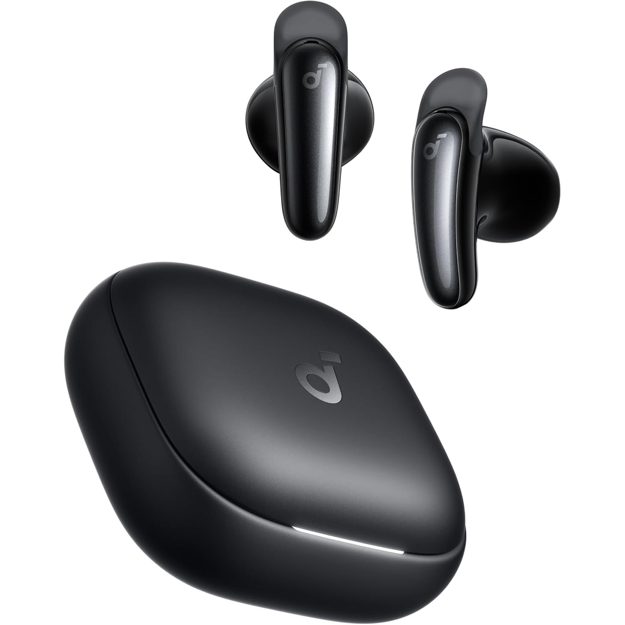 Soundcore by Anker Liberty Buds, Semi-in-Ear Earbuds, with Real-Time Adaptive ANC, Spatial Audio, 30H Playtime, Fast Charging, Translation, Wireless Bluetooth Headphones