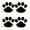 Black, variant on 3D Dog Paw Footprint Sticker Decal Auto Car Emblem Decal Decoration