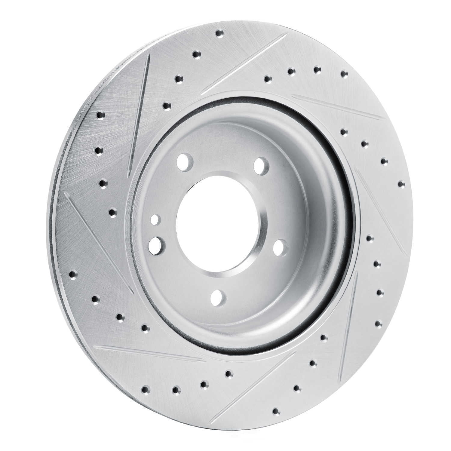 Dynamic Friction Company 631-63177R DFC Brake Rotor - Drilled And Slotted - Silver