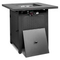 thumbnail image 6 of 28 Inch Propane Fire Pit Table, 50,000 BTU Steel Propane Firepit with Lid & Pulse Ignition System, Outdoor Gas Fire Pit Table with Lava Rock & Imitation Rattan Weave Texture for Backyard Patio Garden, 6 of 7