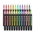 thumbnail image 2 of Cyenie B, Double Line Outline Markers 36 Colors Super Squiggles Outline Marker Pen Set Outline Metallic Markers Glitter Writing Drawing Pens for Birthday Greeting Card 10Ml, 2 of 9