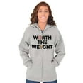 thumbnail image 3 of Worth Weight Pizza Carbs Foodie Lover Zip Up Hoodie Men's Women's Brisco Brands S, 3 of 5