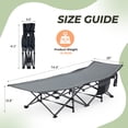 thumbnail image 2 of Sweetcrispy Folding Camping Cot with Mattress, Heavy Duty Portable Sleeping Cot for Adults, Camp, Travel, Guest Bed, Blue, 2 of 8