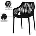 thumbnail image 2 of Meridian Furniture Mykonos Black Outdoor Patio Dining Chair (Set of 4), 2 of 8