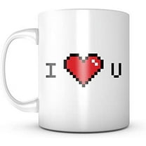 I LOVE YOU Coffee Mug Valentine's Day Unique Gifts For Men or Women, Him or Her Cool Present Idea For Mom, Dad, Kids, Son, Daughter, Husband, Wife, Boss or Friends