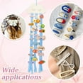 thumbnail image 6 of 2 Pcs Hair Bow Holder 29.92x7.09 Inch Wooden Hair Clip Hanging Holder Cloud Hairpin Storage Organizer with Rope Bohemian Clips Organizer for Storage or Decoration Light Sky Blue, 6 of 9